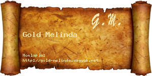 Gold Melinda névjegykártya