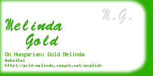 melinda gold business card